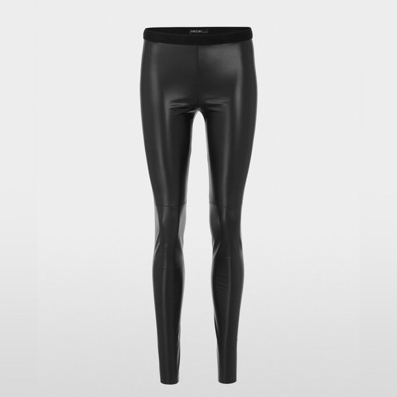 MARC CAIN Black faux Leather Pants size 4 - Picture 5 of 12